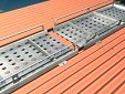 Pasarela de circulación de aluminio, para protección de trabajos en cubierta inclinada Pasarela de circulación de aluminio, para protección de trabajos en cubierta inclinada
