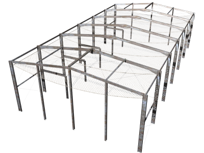 Sistema S de red de seguridad desplazable colocada horizontalmente